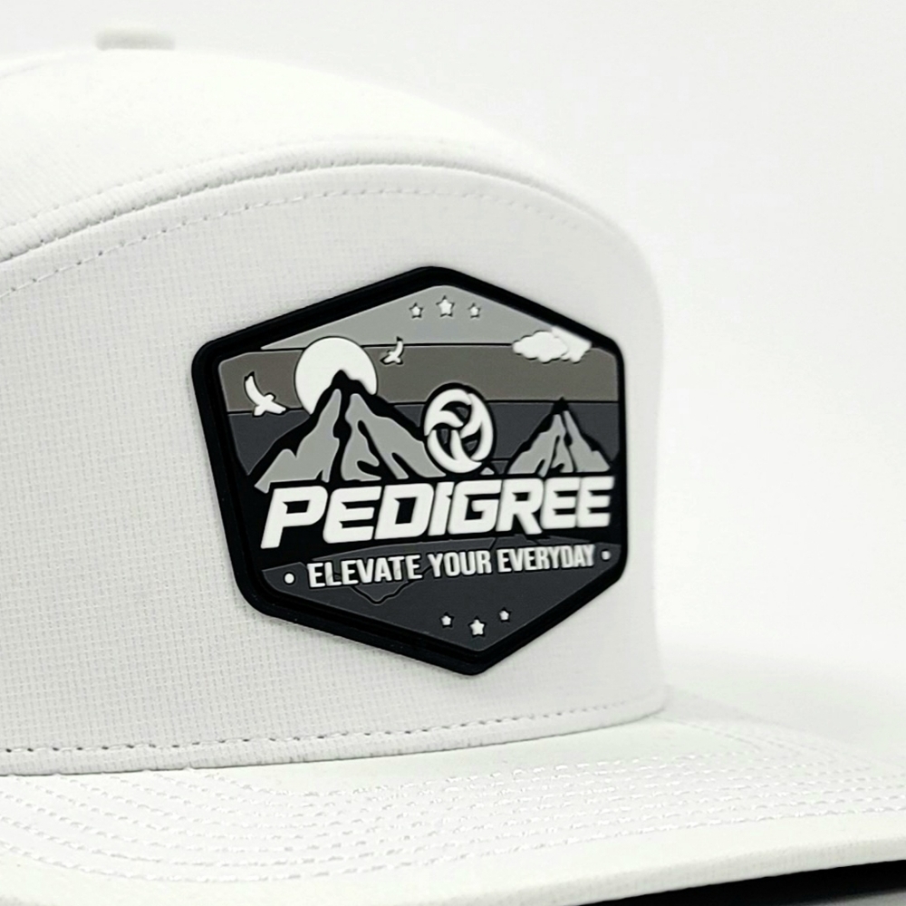 Pedigree Waterproof! ๐ฆ 6-Panel Snapback Hat with 3D PVC Patches | White - Picture 3 of 5